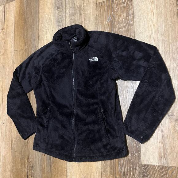 The North Face Osito Fleece Jacket Black Women’s Medium Soft Plush Full Zip Cozy - Picture 3 of 9